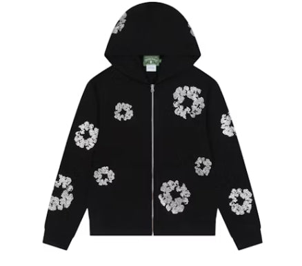 Denim Tears Cashmere Swarovski Cotton Wreath Zip Hoodie